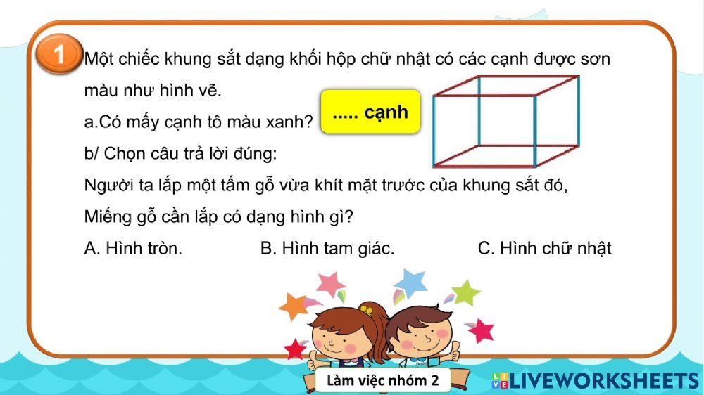 Khối lập phương, khối hộp chữ nhật
