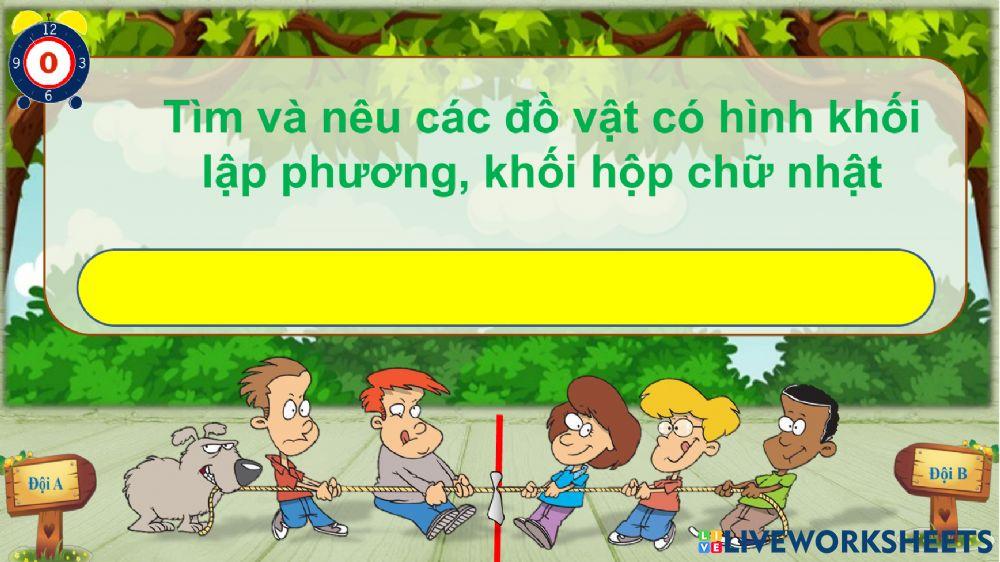 Khối lập phương, khối hộp chữ nhật