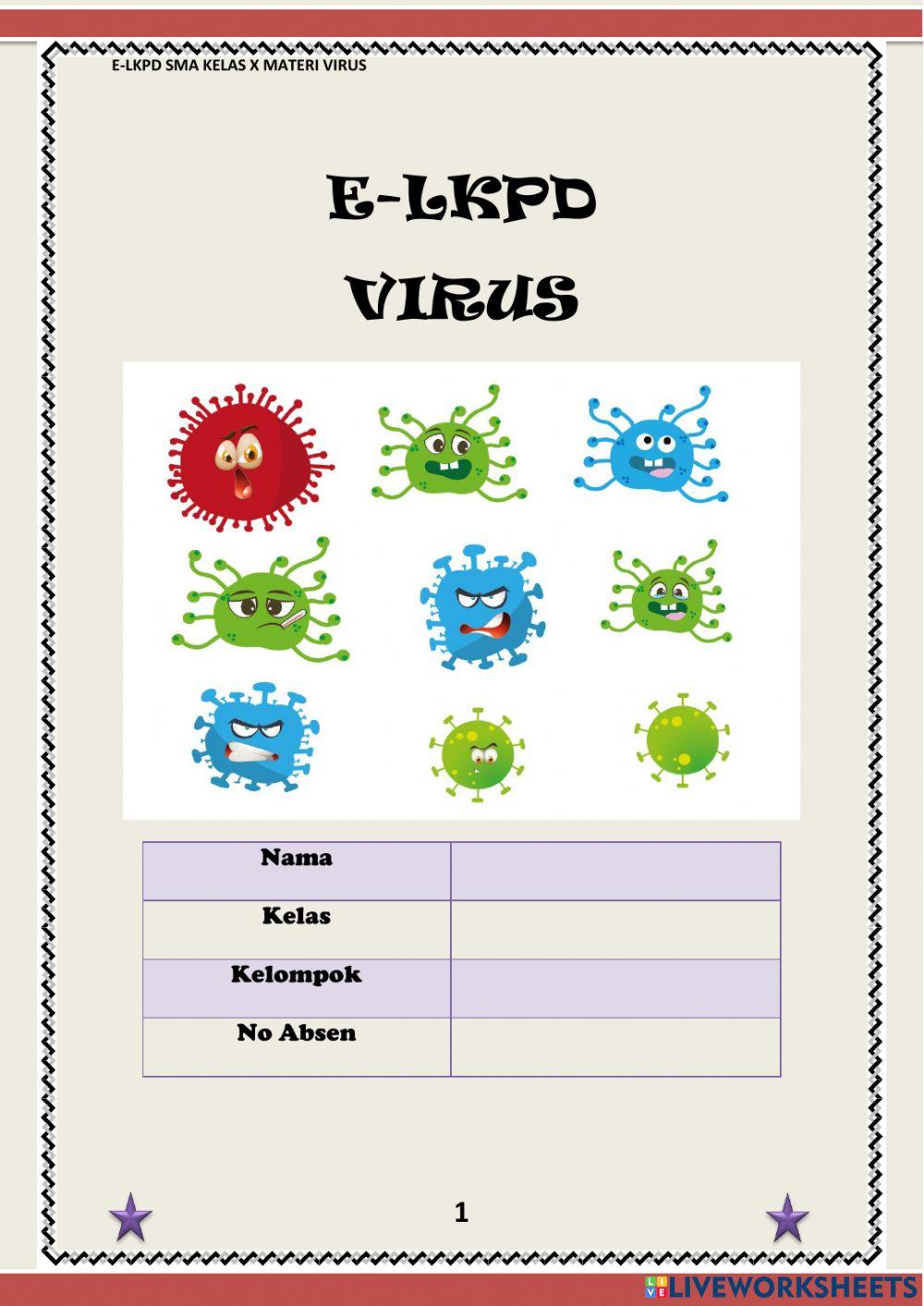E-LKPD Materi Virus Kelas X