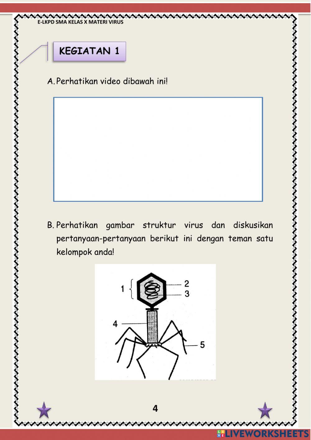 E-LKPD Materi Virus Kelas X