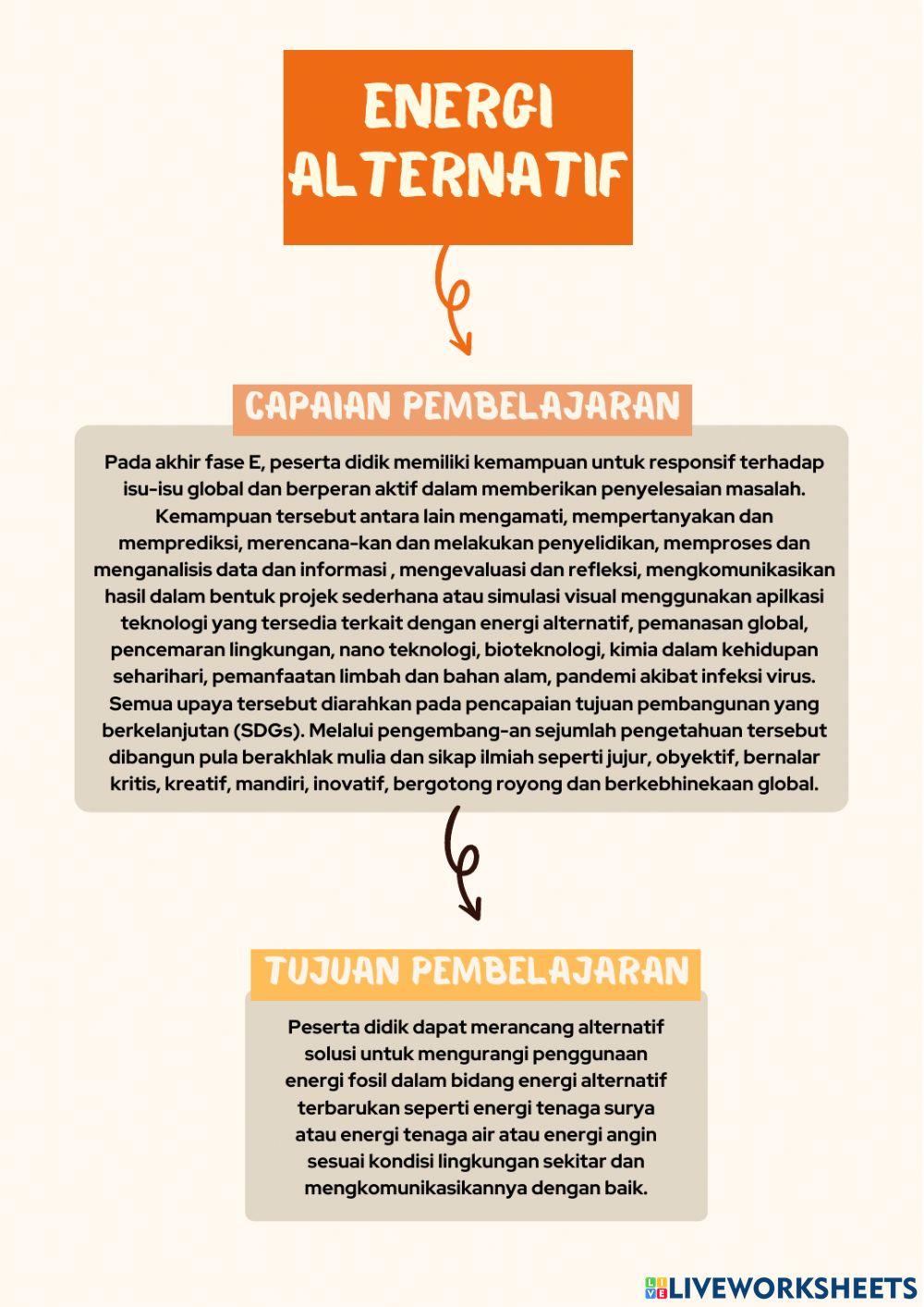 Bahan Ajar dan LKPD Energi Alternatif