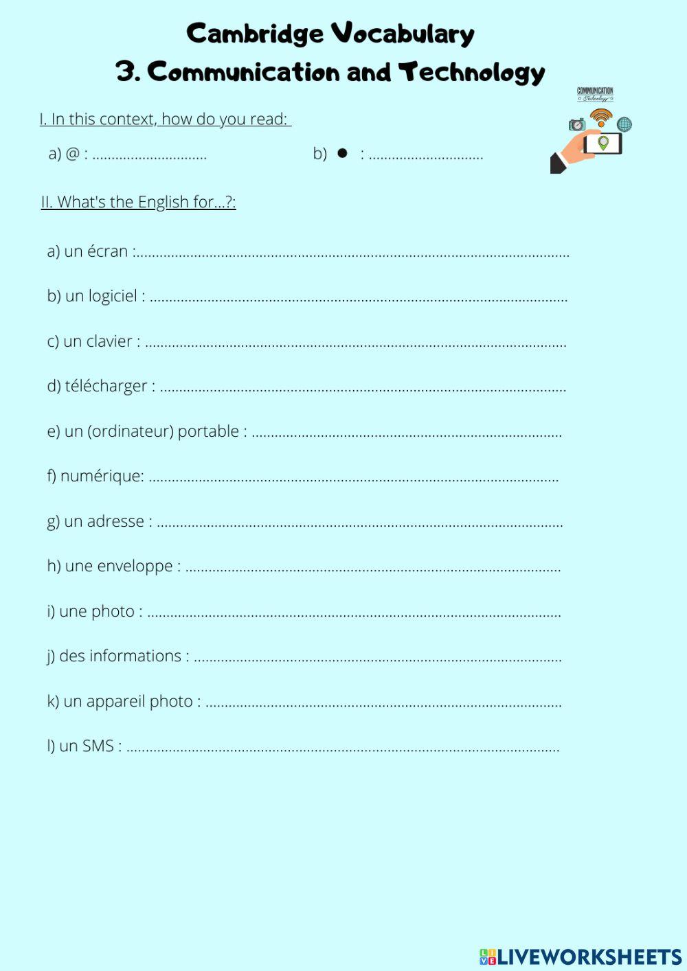 Communication and Technology