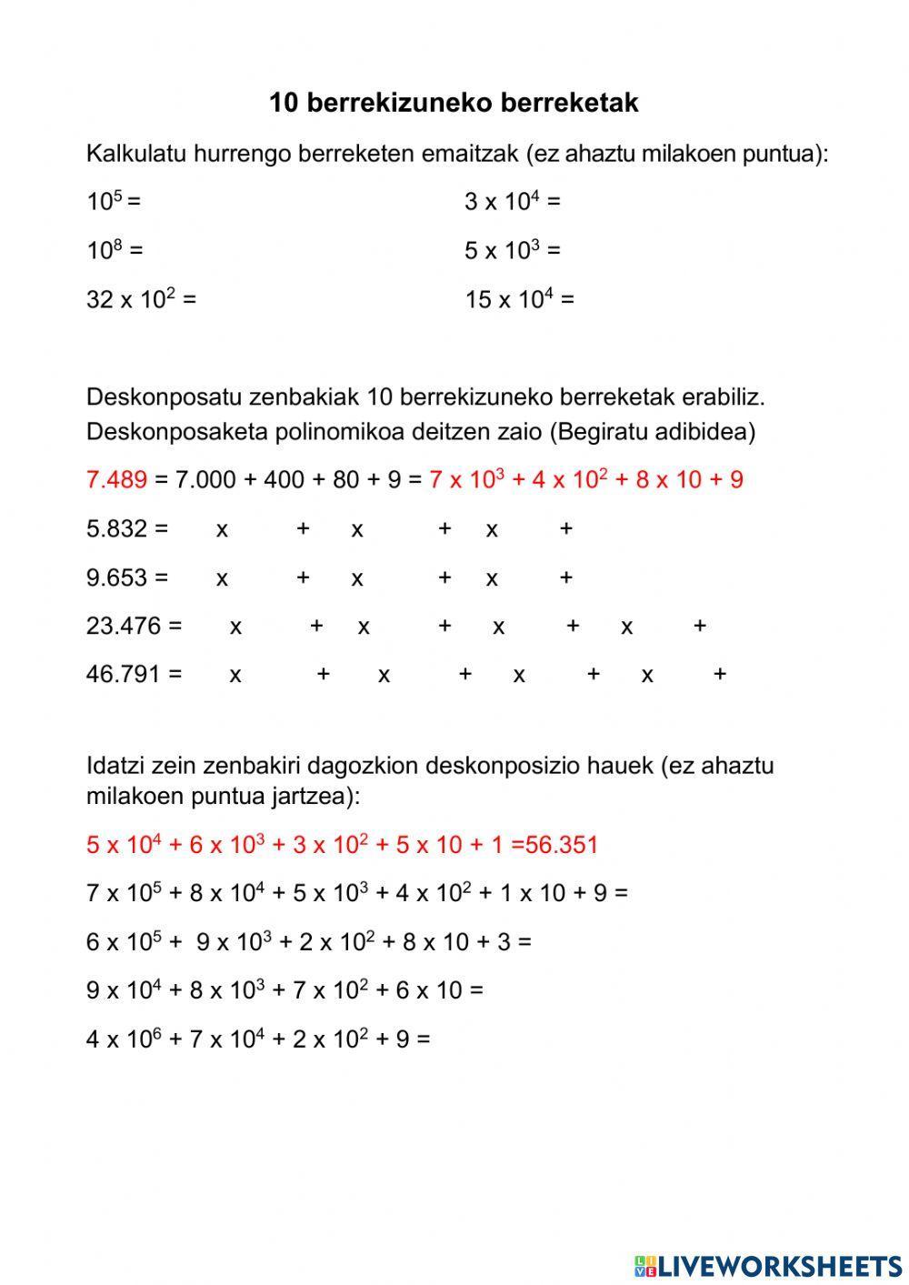 10 berrekizunen berreketak 10 berrekizunen berreketak