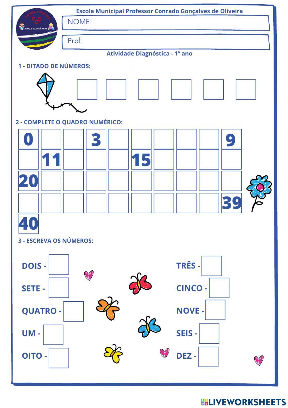 Diagnóstica de matemática