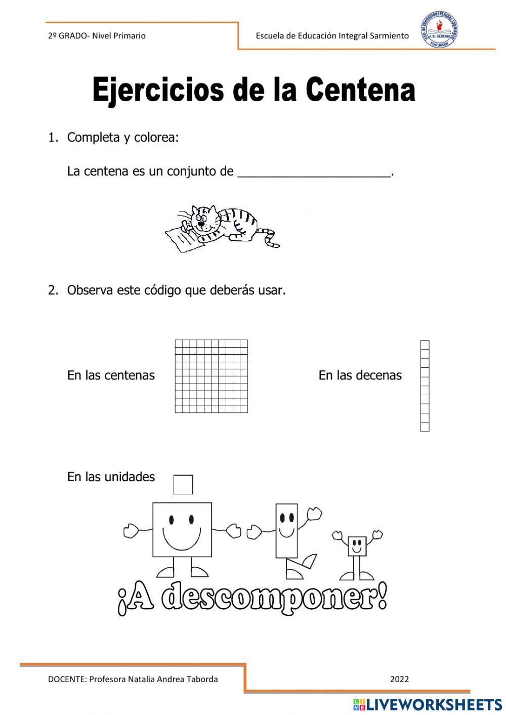 Centenas- Comprobación de la resta
