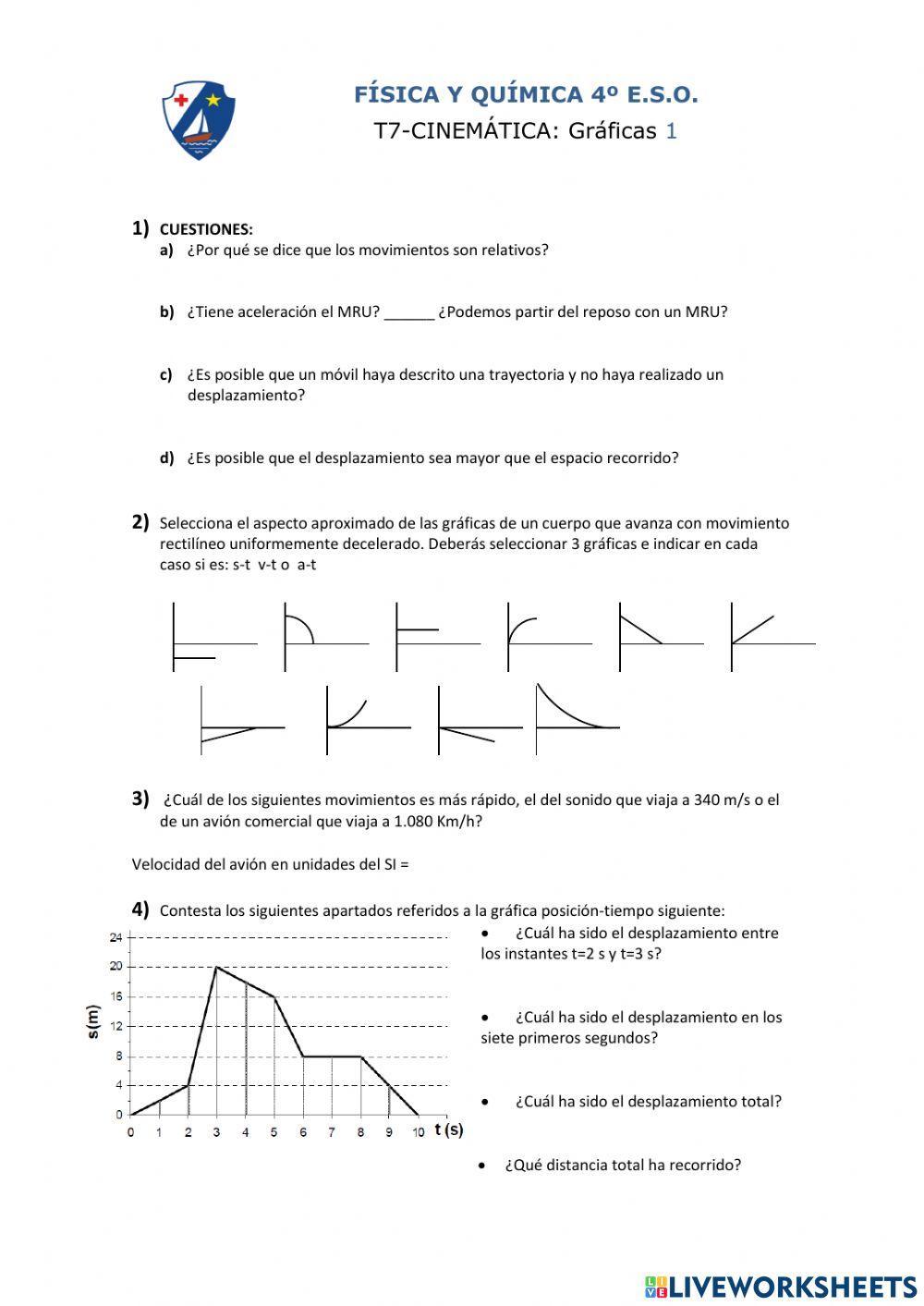 CINEMÁTICA: Gráficas