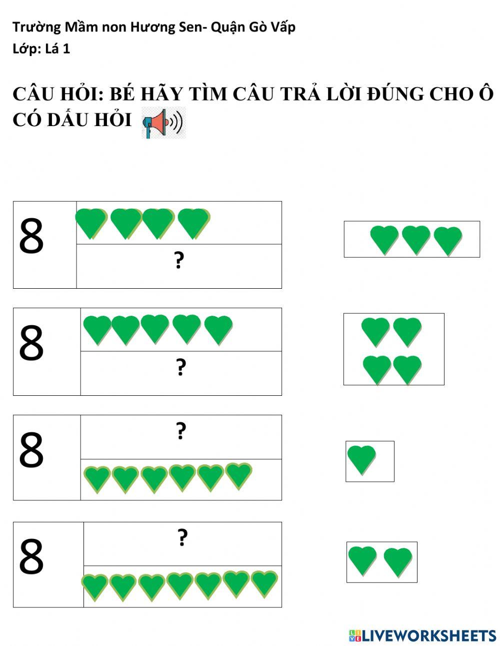 Tách gộp trong phạm vi 7, 8