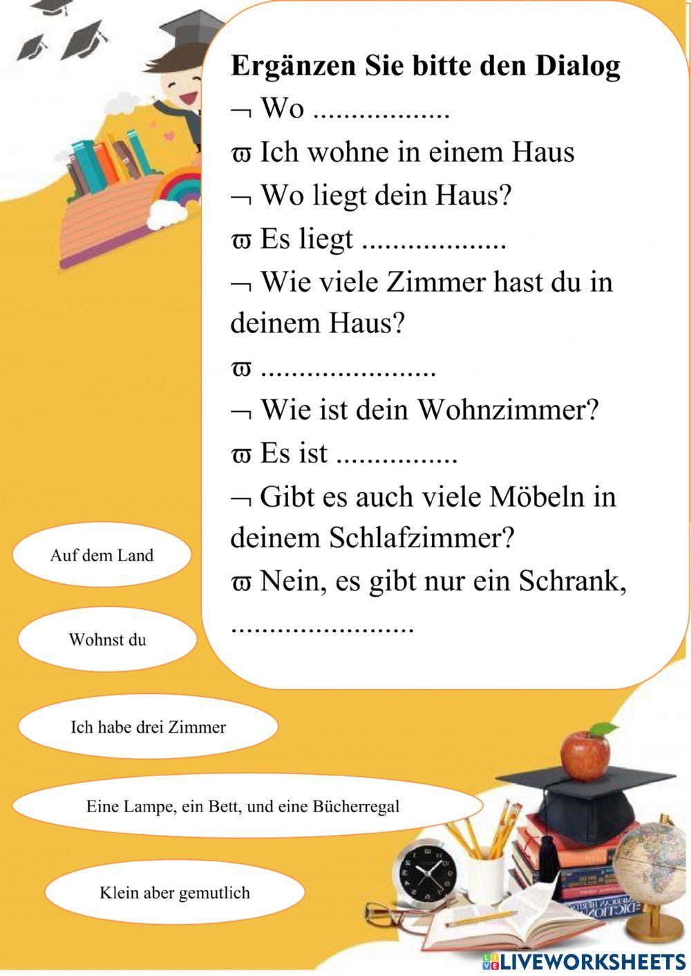 Die Möbel und Gegenstände