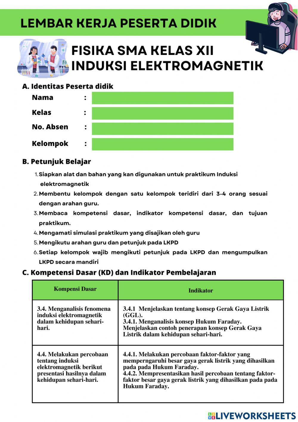LKPD: Induksi Elektromagnetik