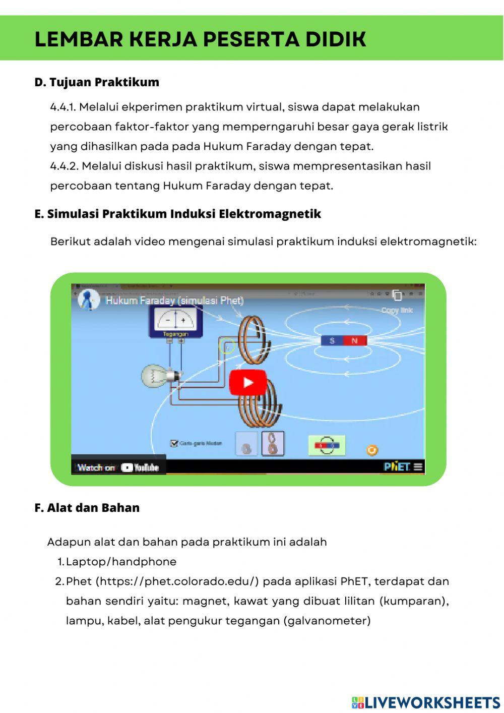 LKPD: Induksi Elektromagnetik