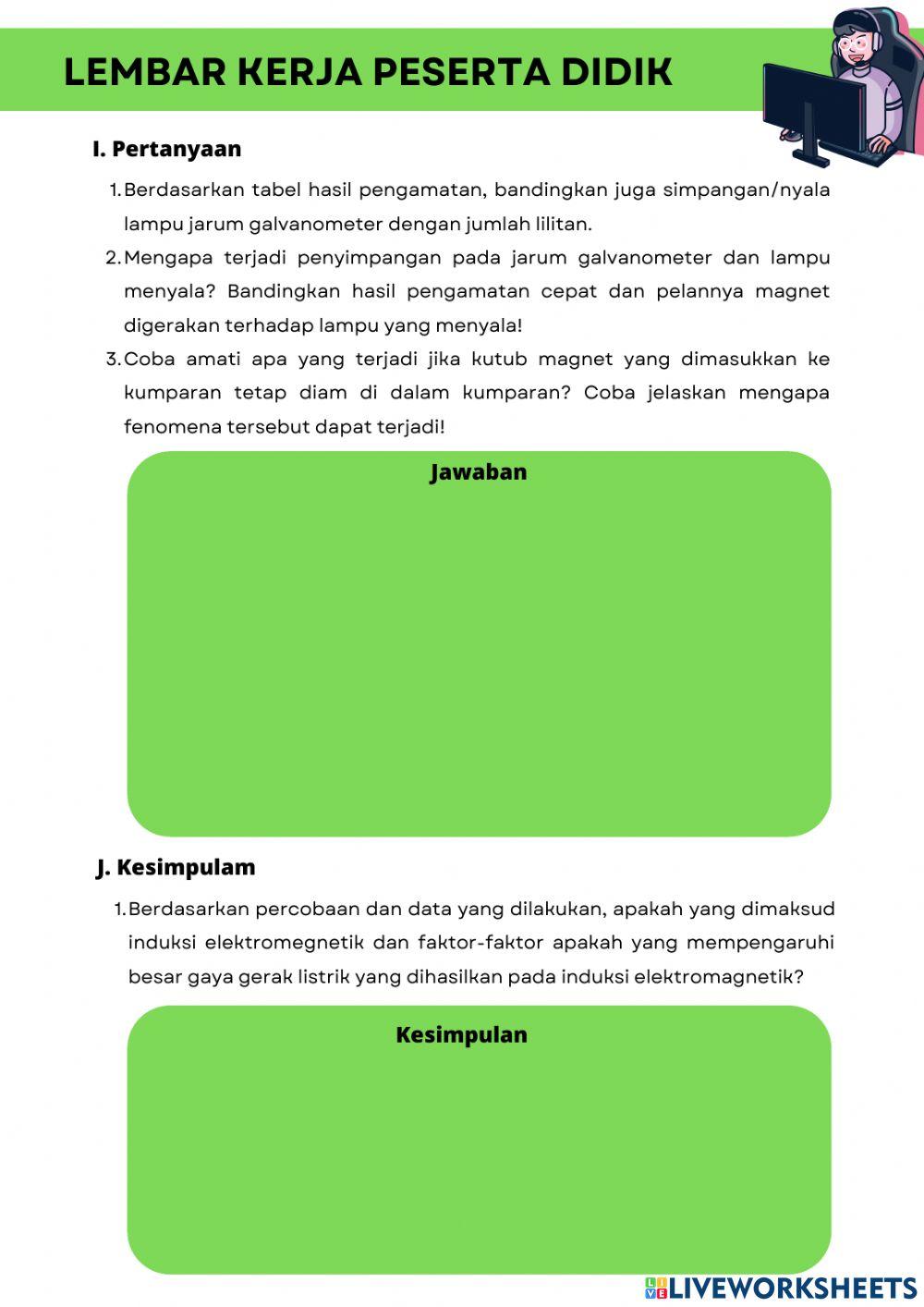 LKPD: Induksi Elektromagnetik