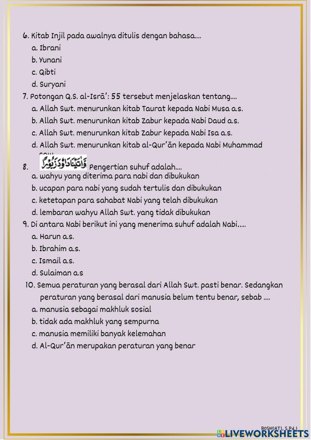 Uts pai kelas viii.7