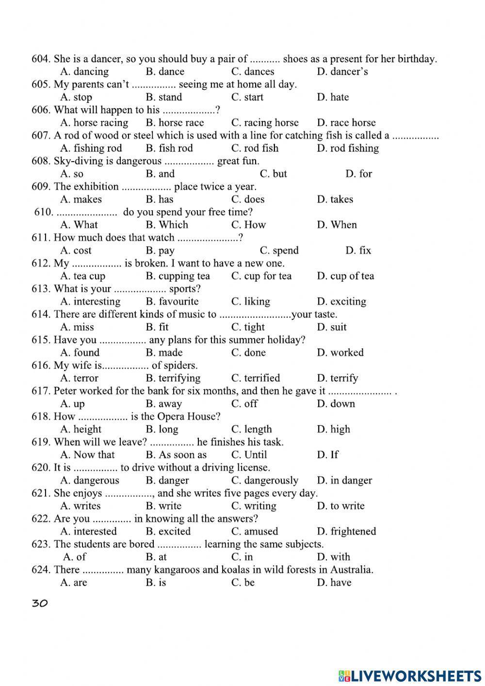 Practice for grade 12-8