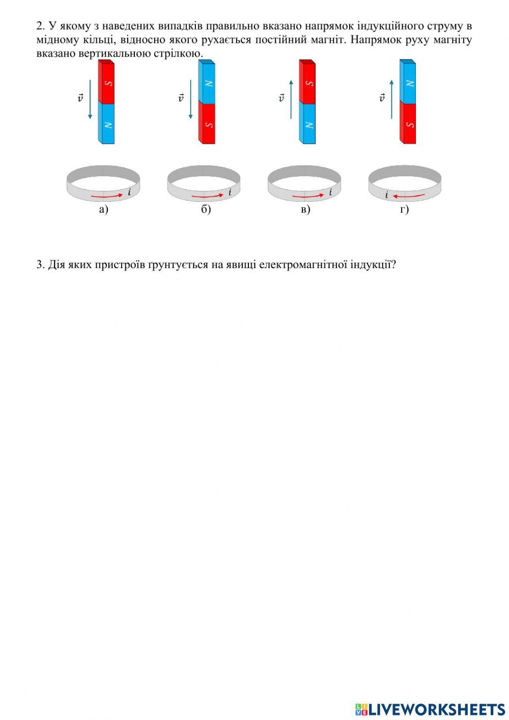 Спостереження явища електромагнітної індукції