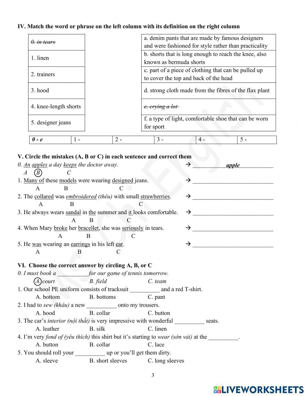 Foreign Teacher - S7 - Week 8 - U3 - Vocabulary 1