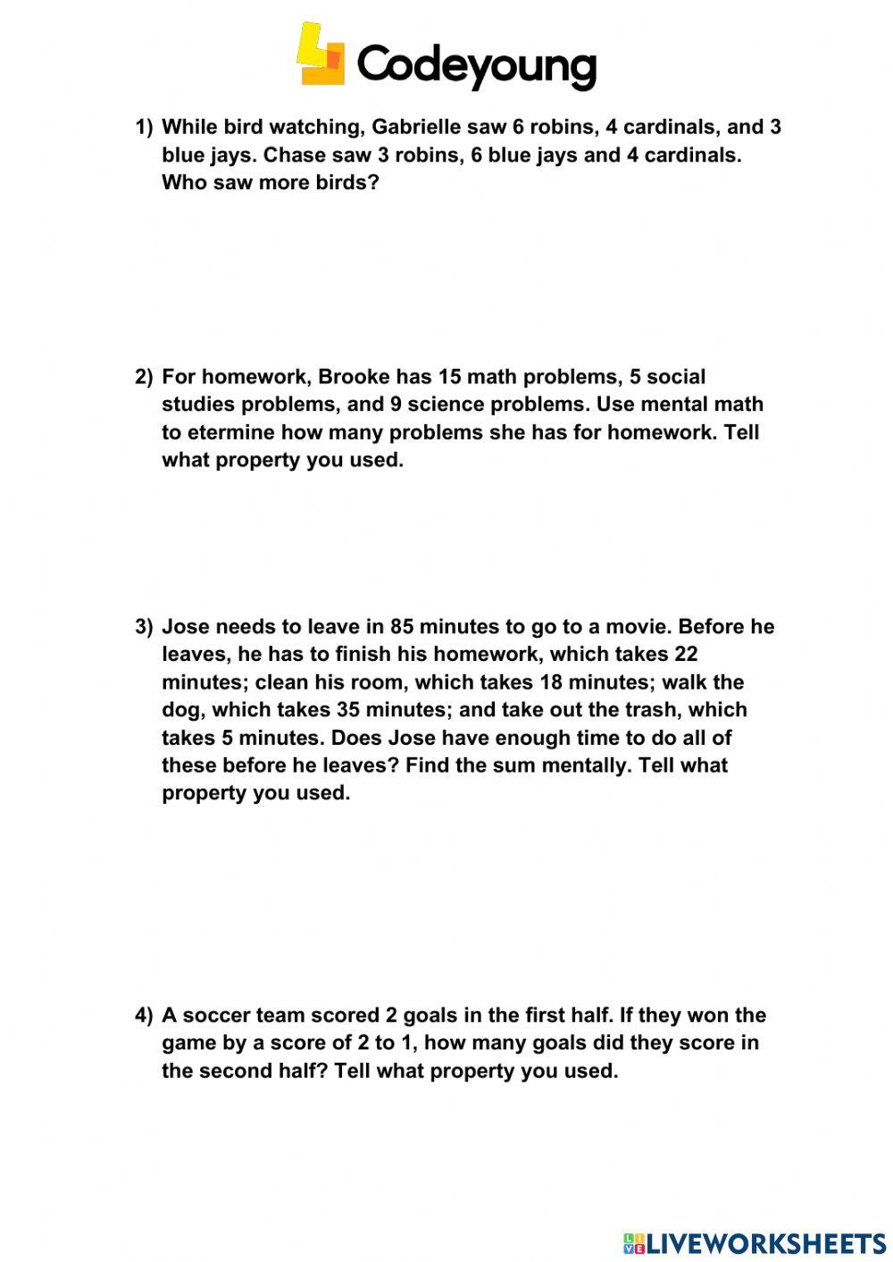 Addition and Subtraction of Numbers up to 7-Digits Advanced ws