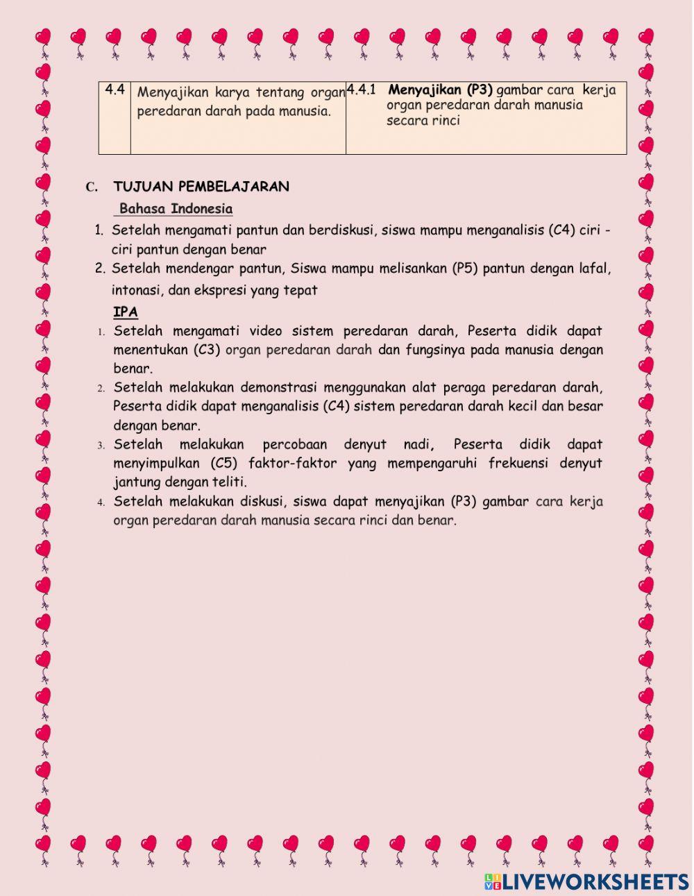 Soal Evaluasi Tema 4 ST1 PB 1 Kelas 5