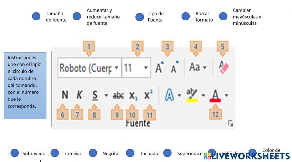 Grupo de comandos de Fuente
