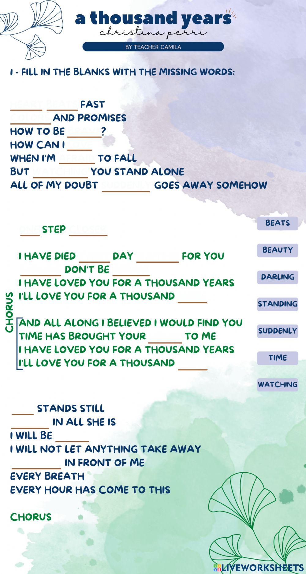 A Thousand Years - Christina Perri