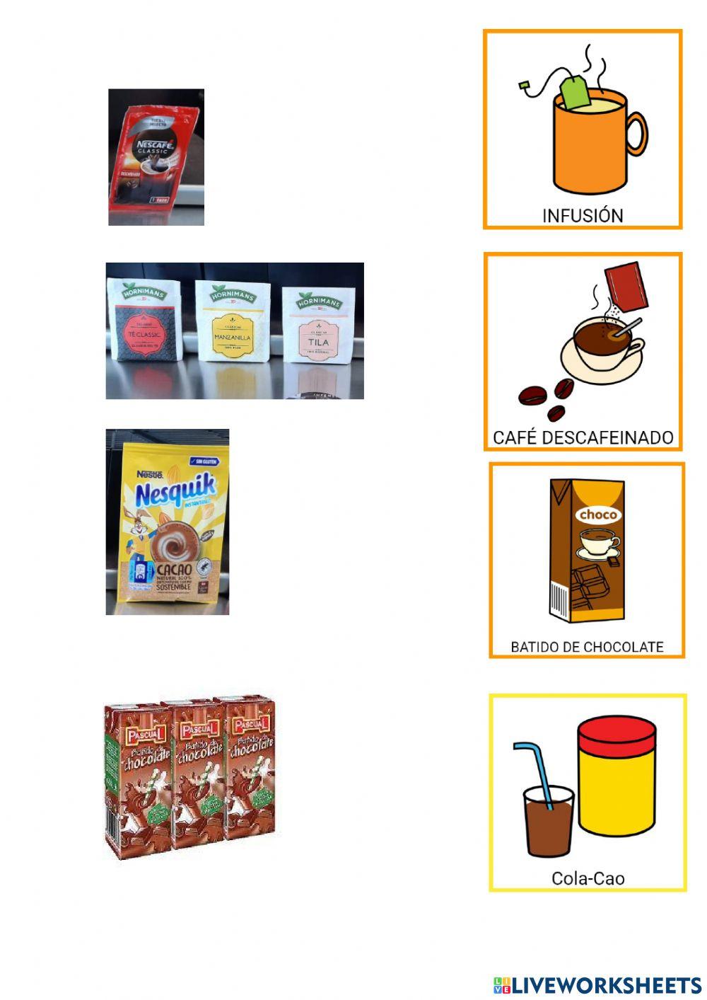 Unir alimentos CON PICTOGRAMAS