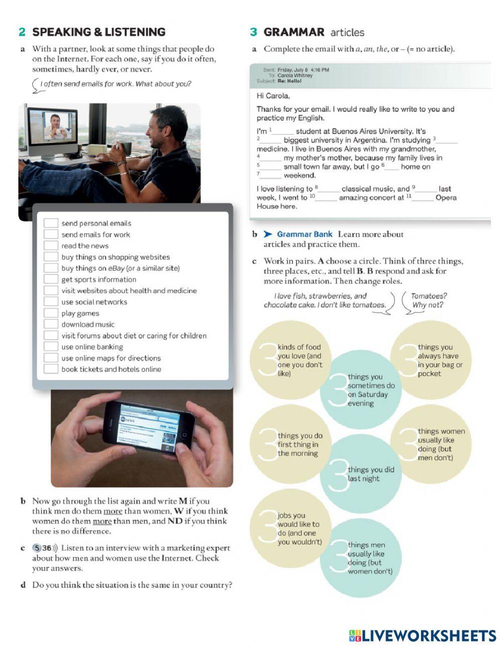 Men, Women and the Internet