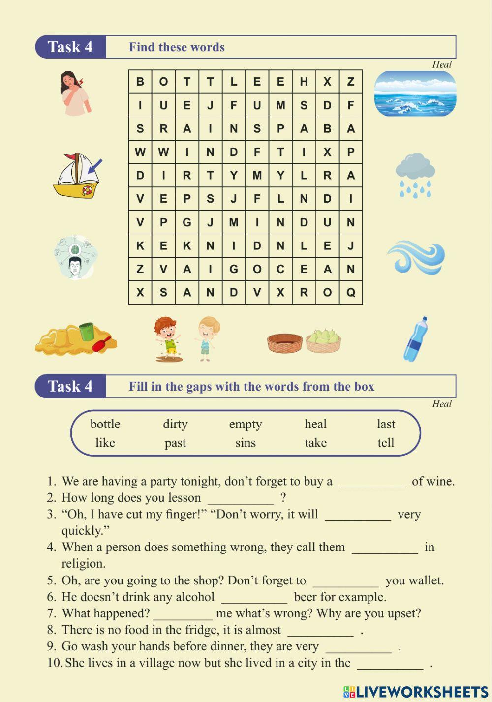 Heal, Tom Odell, Vocabulary