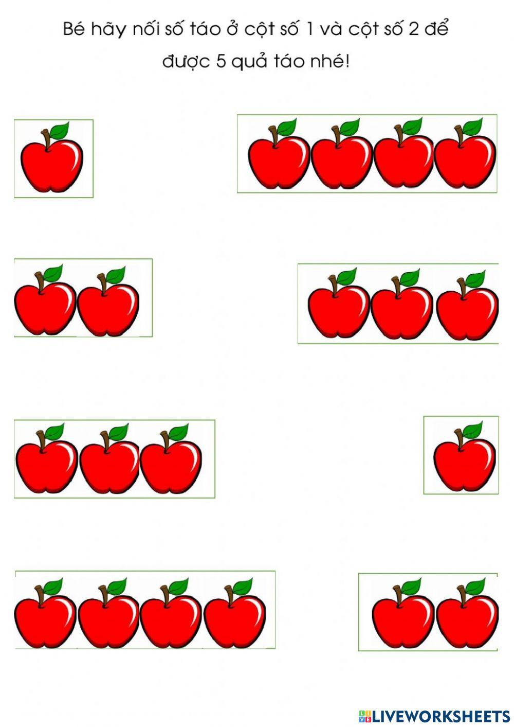 Bai Tap Tach Gop Pham Vi 5 online exercise for | Live Worksheets