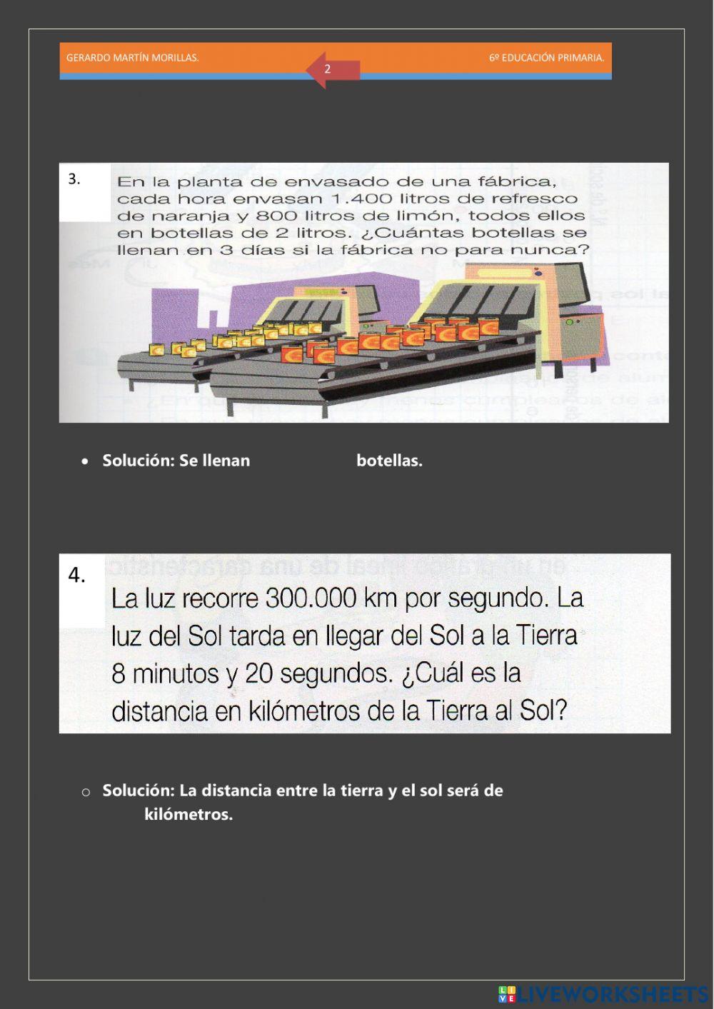 Resolución de problemas 7. 6º. Resolución de problemas 7. 6º.