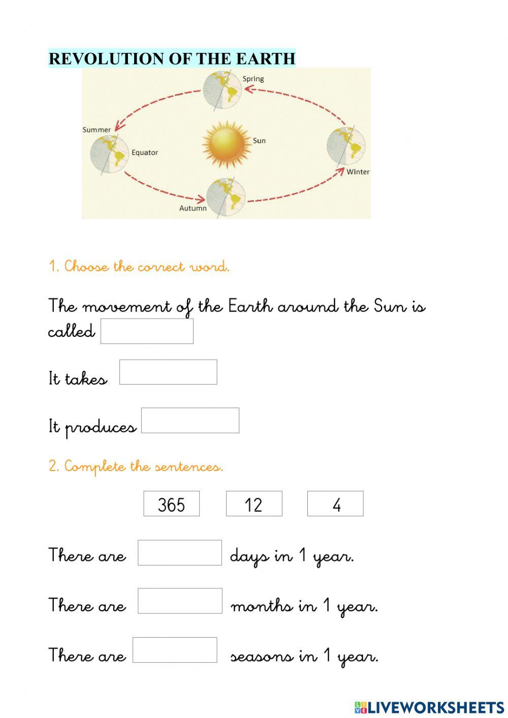 Revolution of the Earth