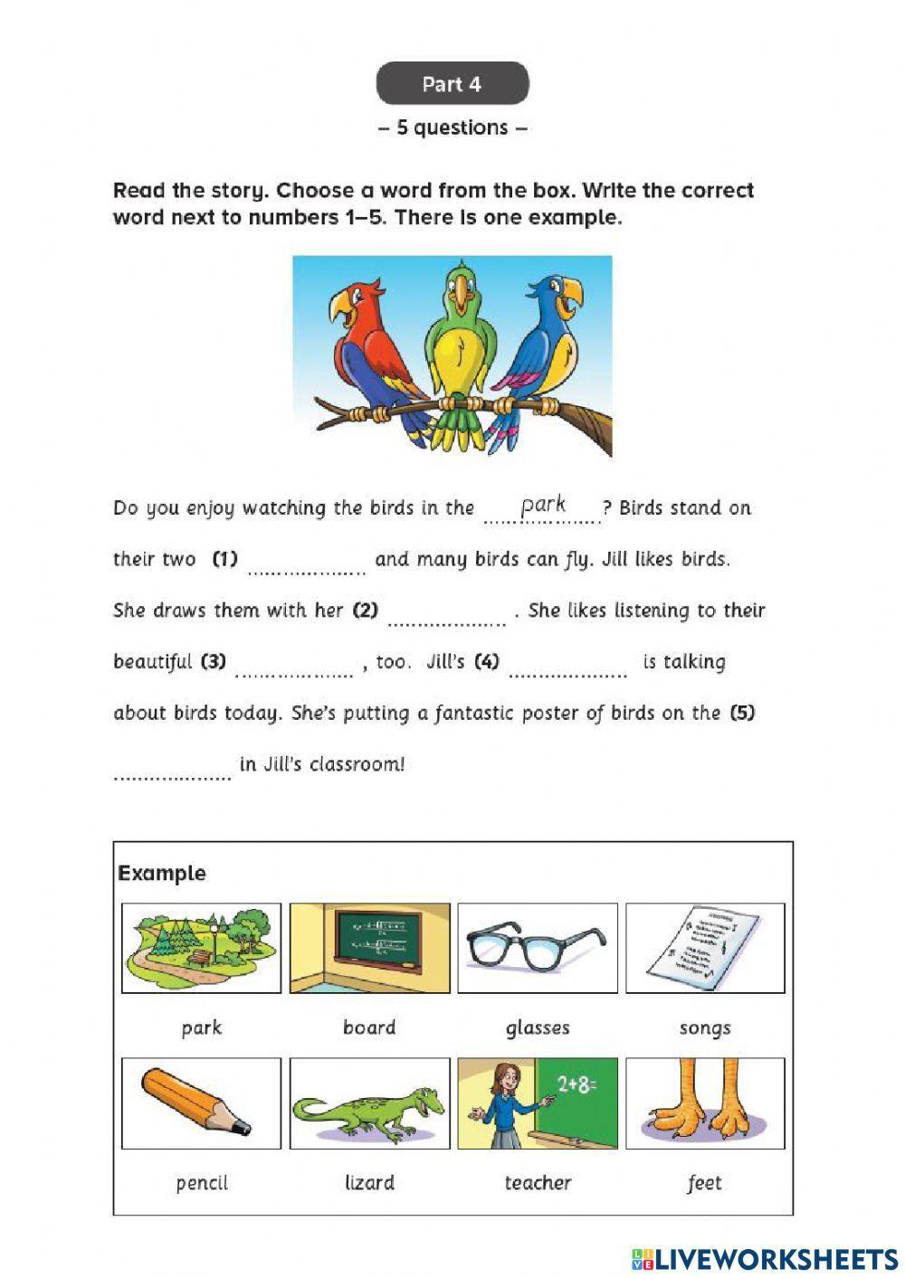 Starters Reading and Writing