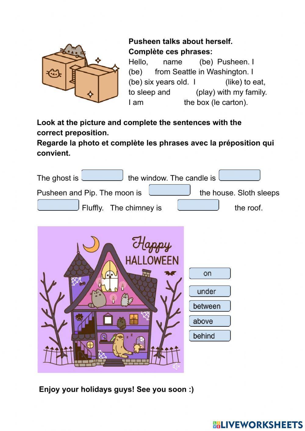 Present simple and preposition