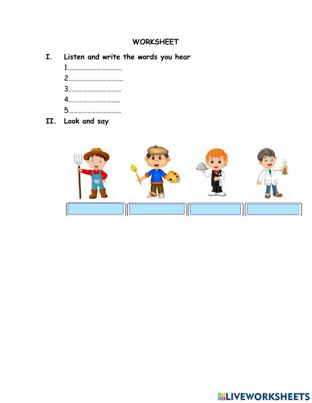 Listening and speaking