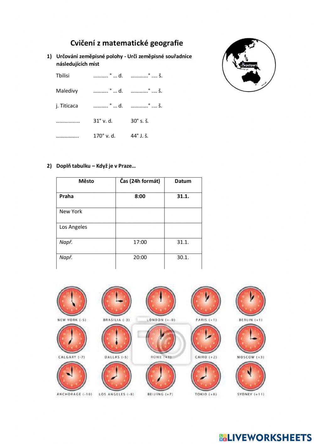Určování zeměpisné polohy a místního času