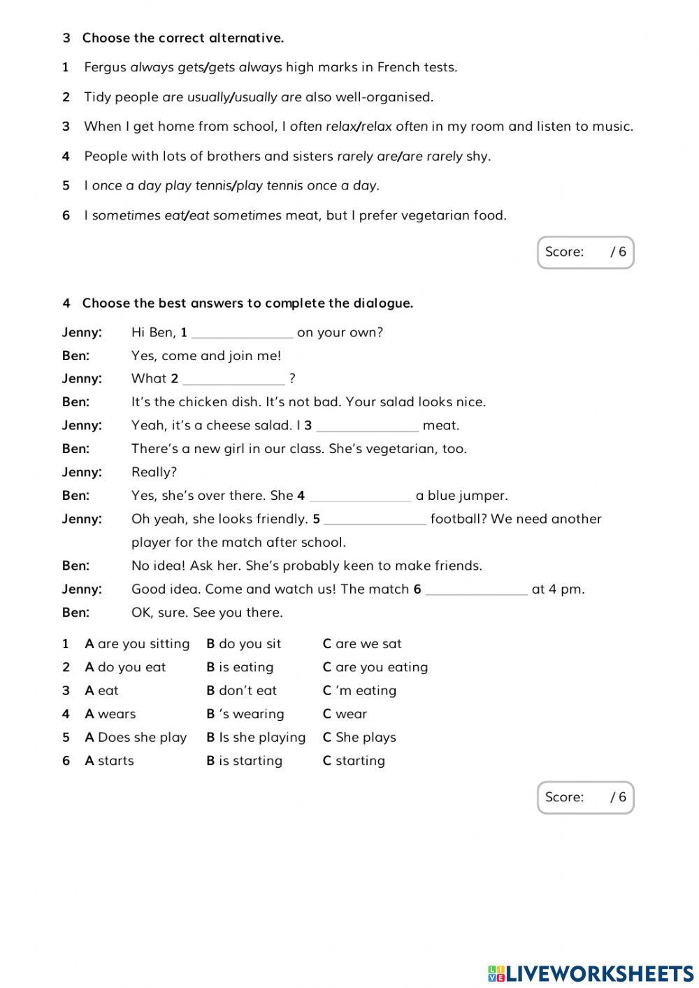 PROGRESS TEST UNIT 1