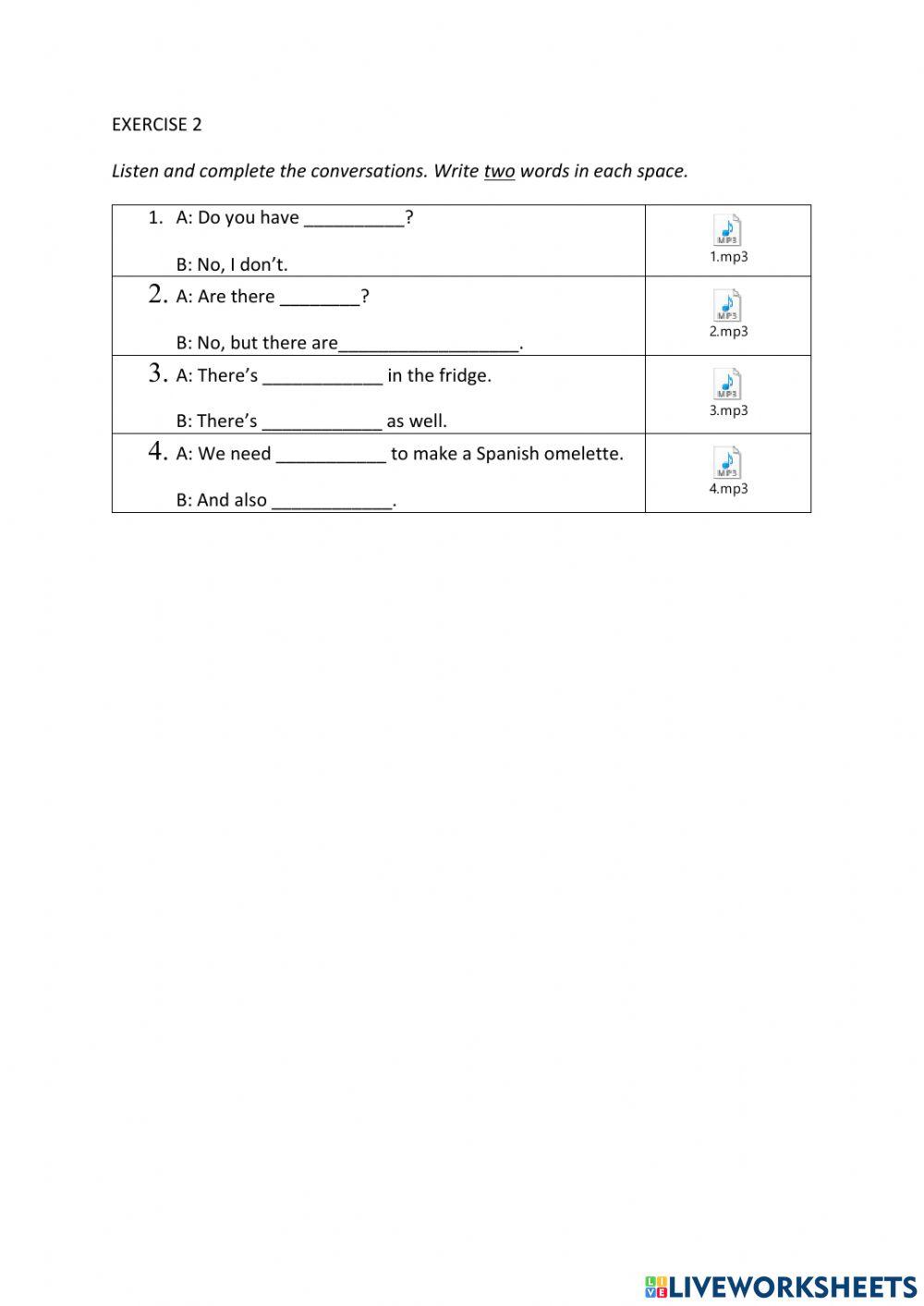 IE0, Unit 5, Listening and Speaking, Exercise 2