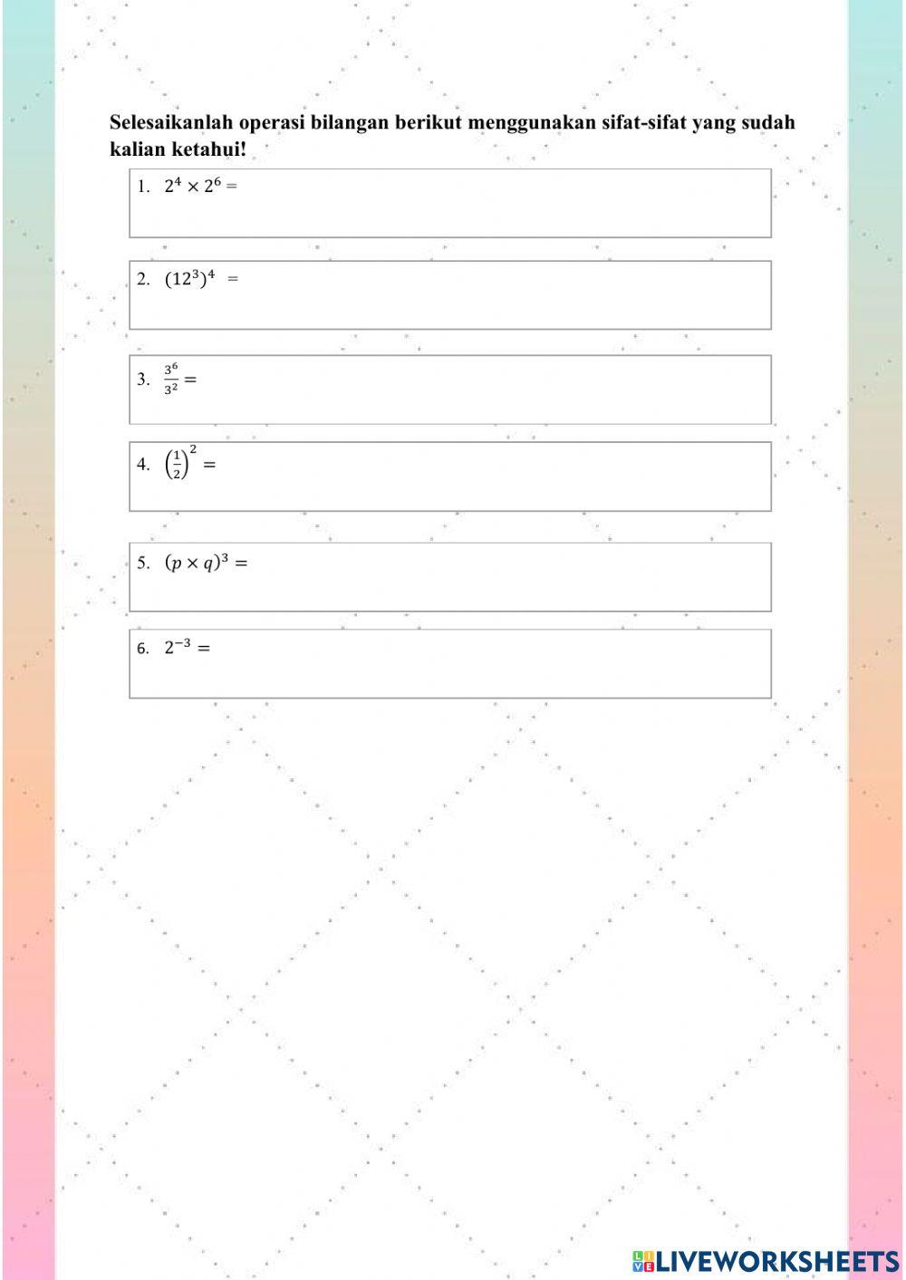 Lkpd bilangan berpangkat bulat