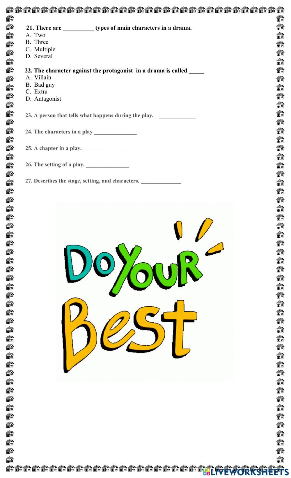 Plot and elements of drama