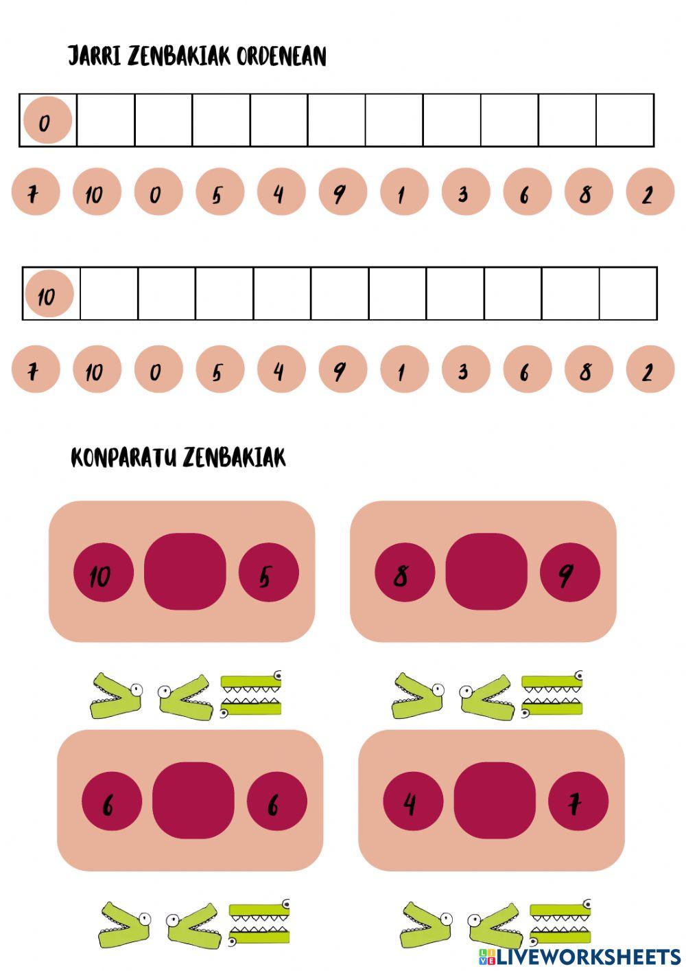 Matematika batuketak eta zenbakiak