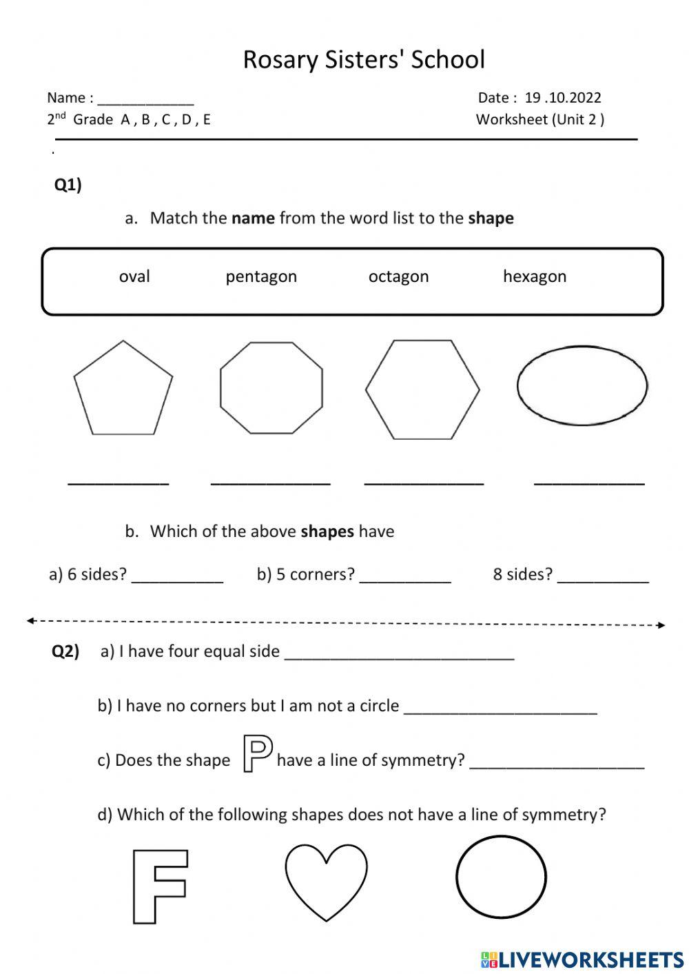 math y2 worksheet unit 2