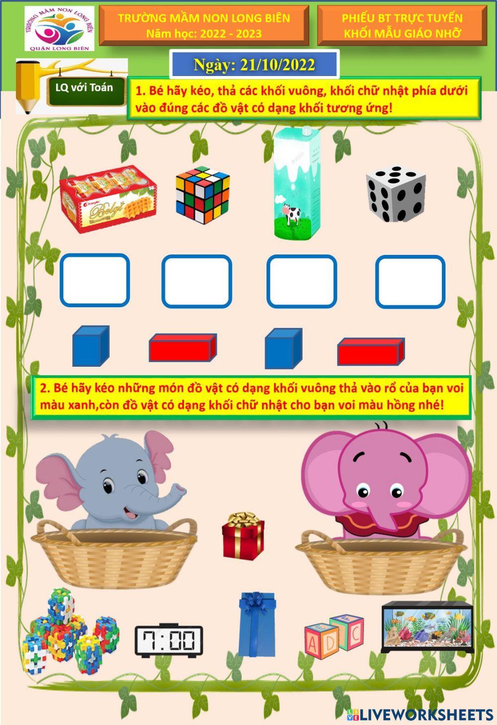 Phiếu BTTT Khối MGN ngày 21-10-2022