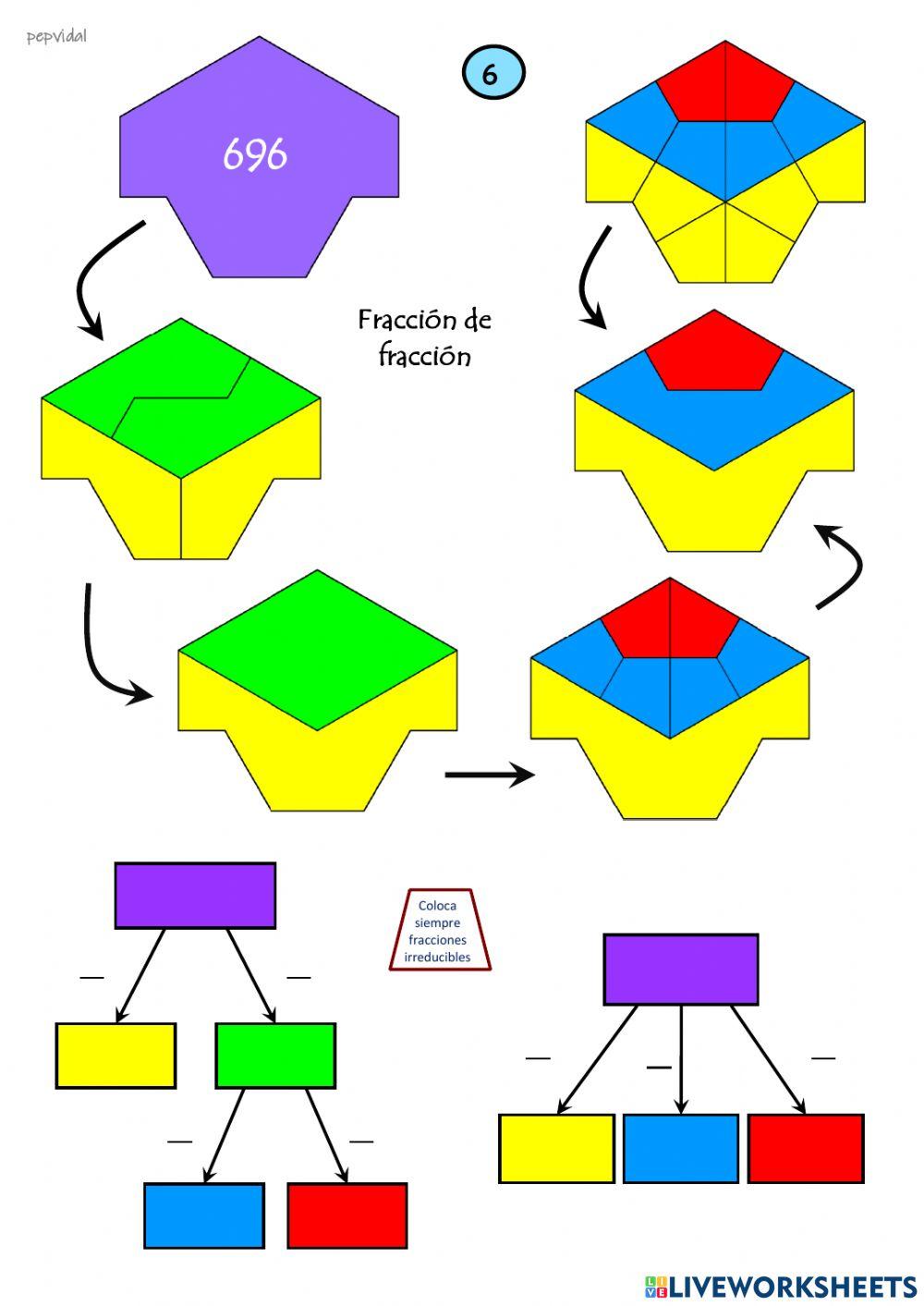 Fracciones graficas y cantidades nivel II - 7