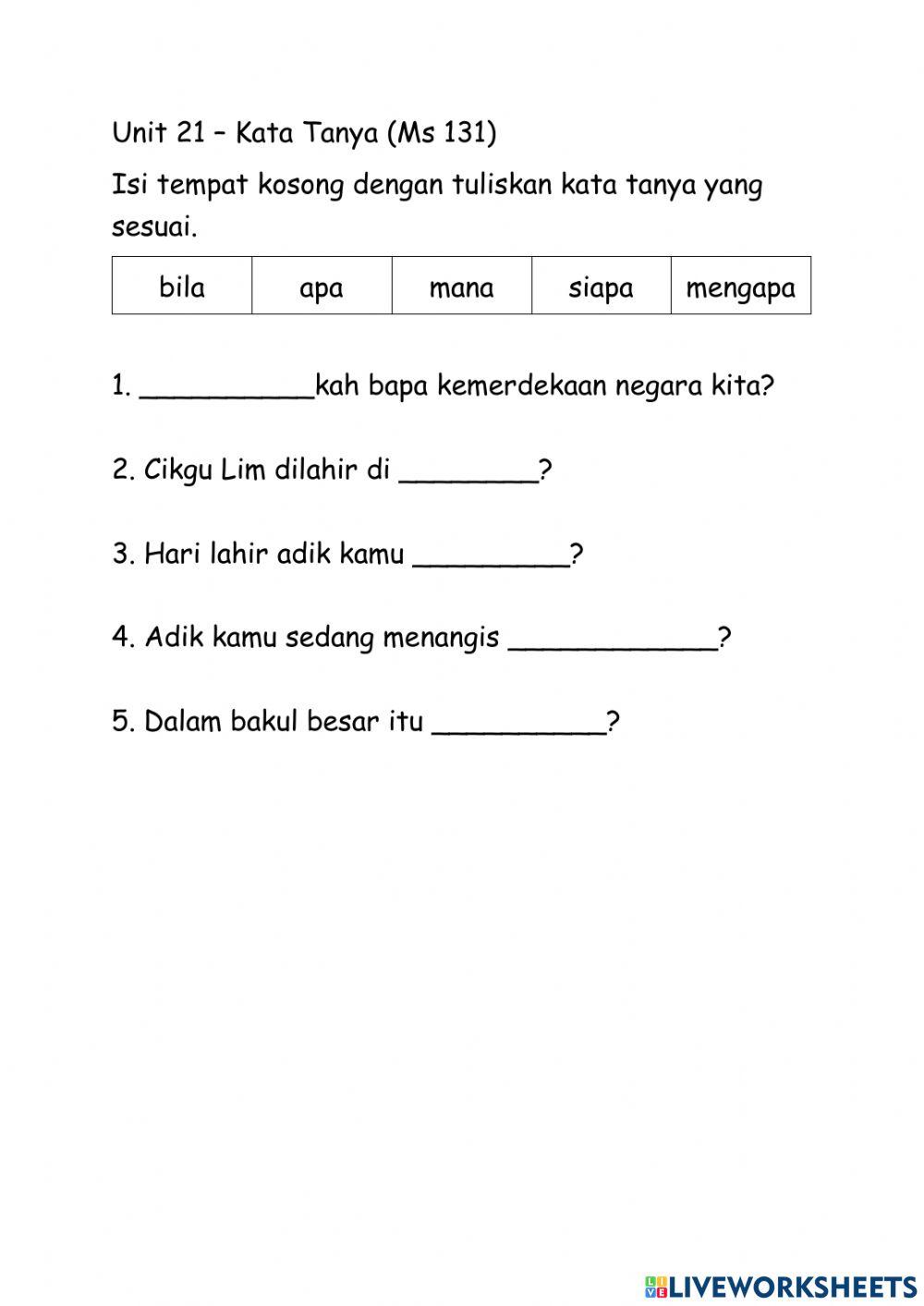 Thn 2 Unit 21 Ms 131