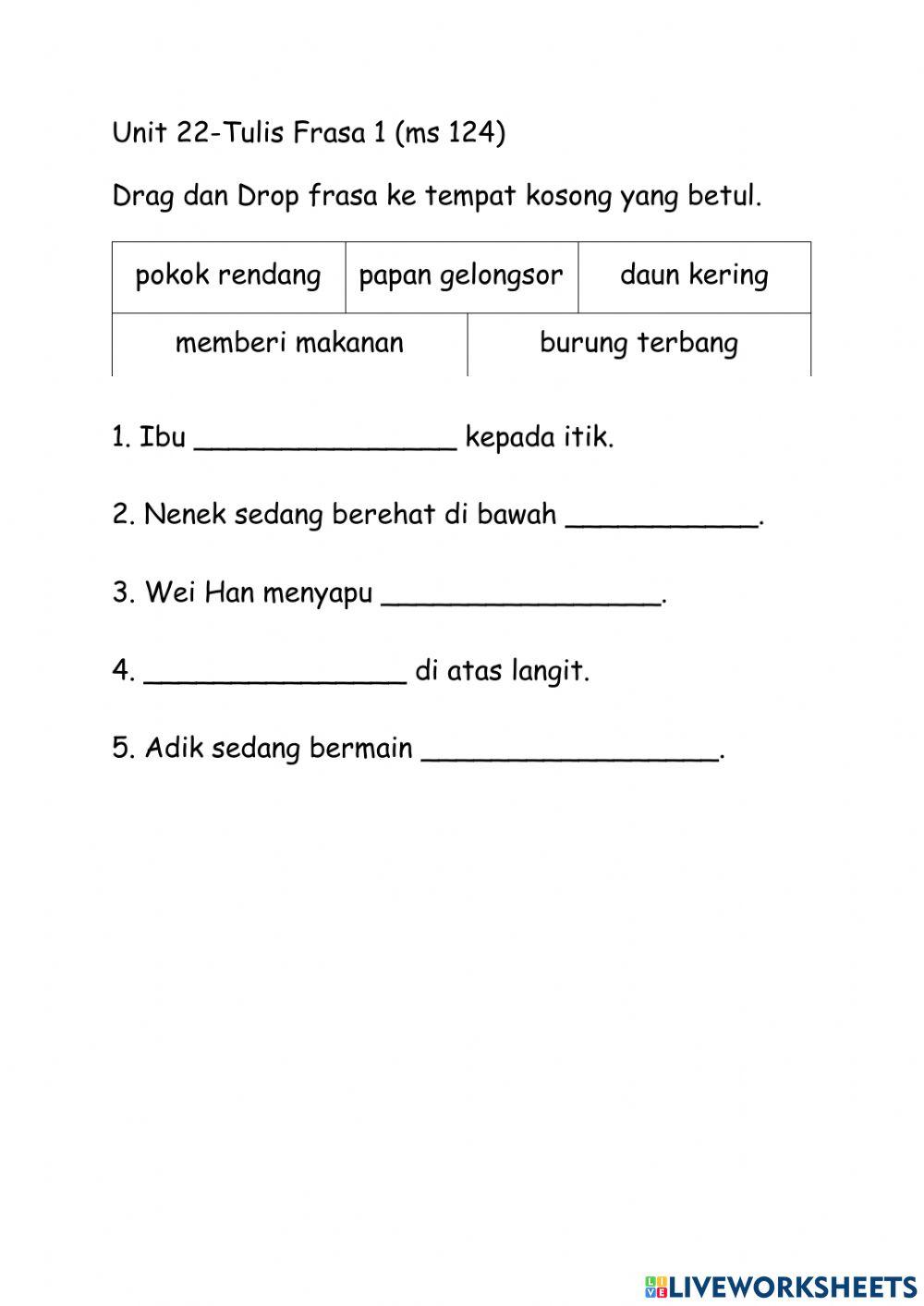 Tahun 1 Unit 22 Ms 124