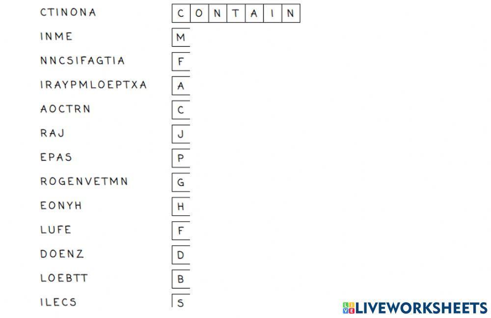 Sugar and salt unscramble