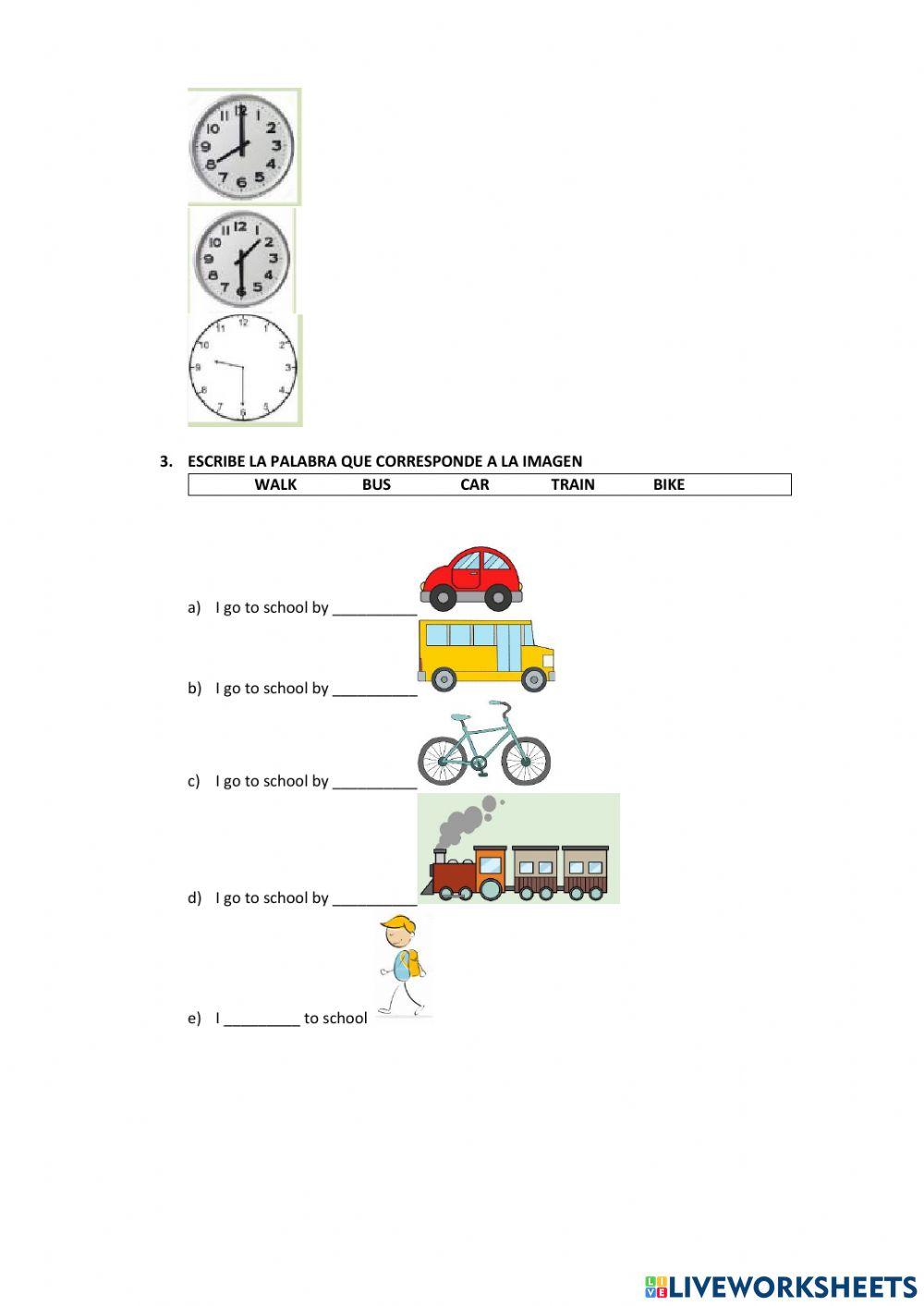 Primer examen 3º primaria