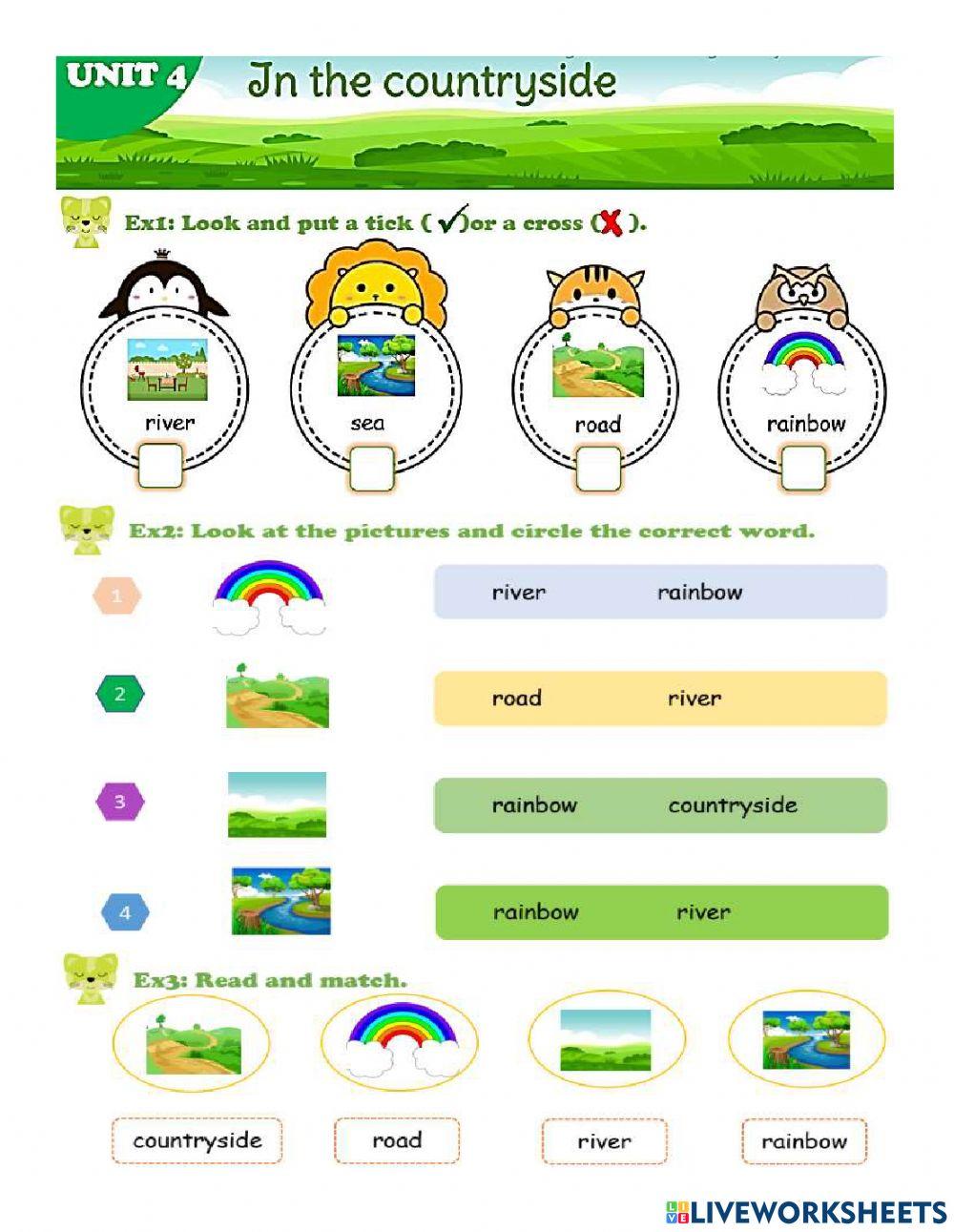 UNIT 4 IN THE COUNTRYSIDE (Bài tập bổ trợ Tiếng anh 2)