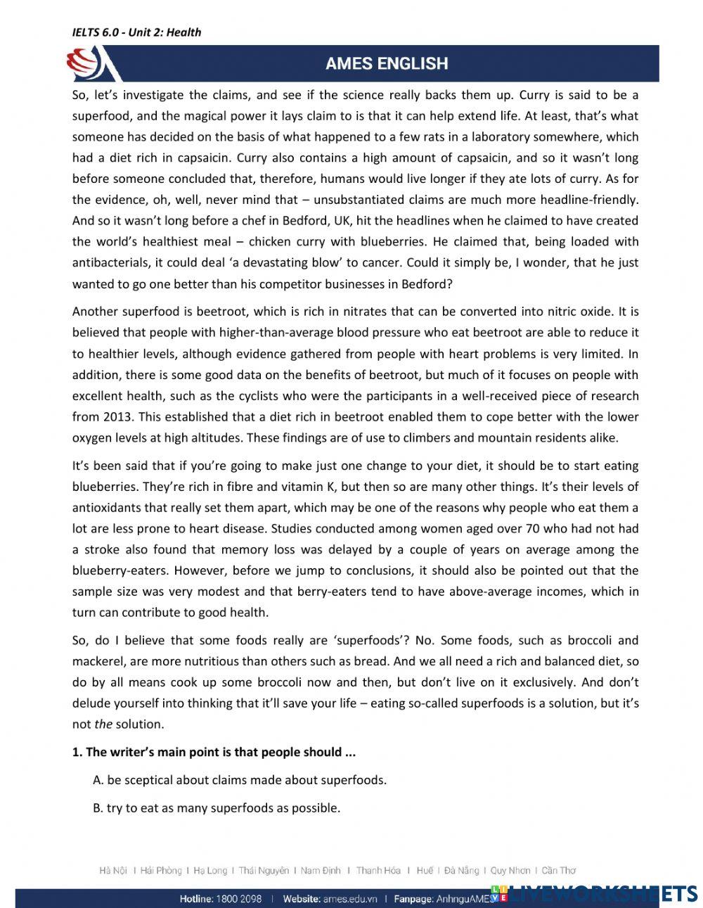 IELTS 6.0 - L5 - Reading