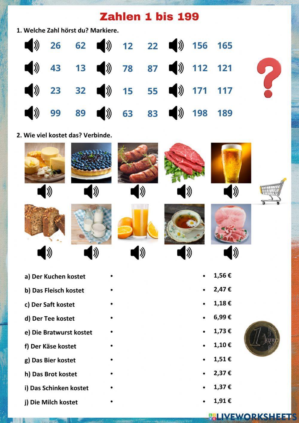 Zahlen 1 bis 199 Zahlen 1 bis 199