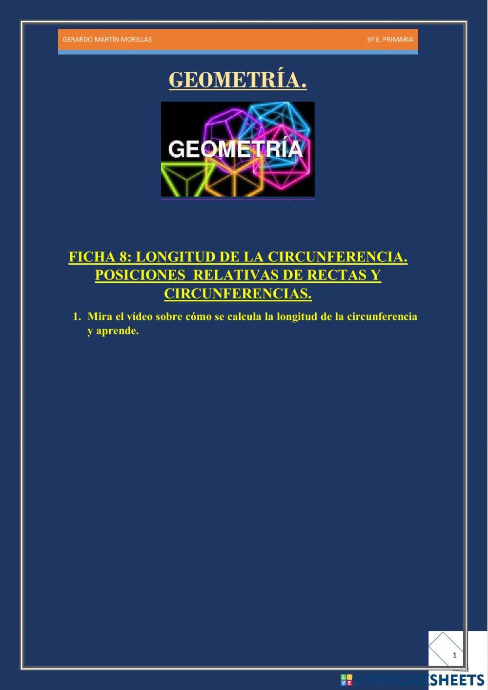 Geometría. Ficha 8. 6º.