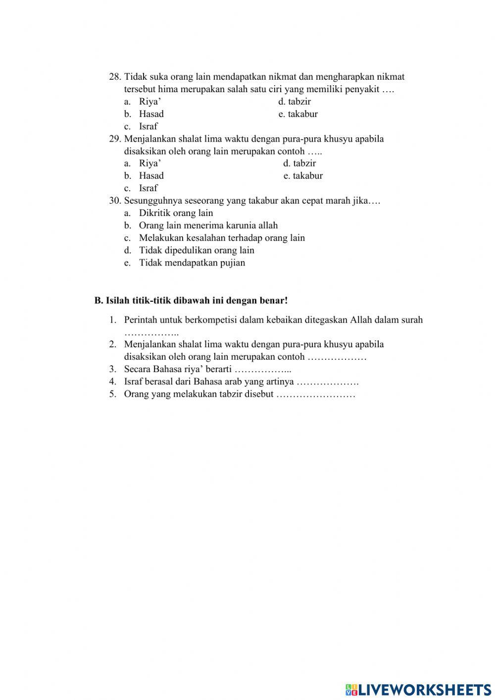 Pendidikan Agama Islam dan Budi Pekerti SMA-SMK kelas x